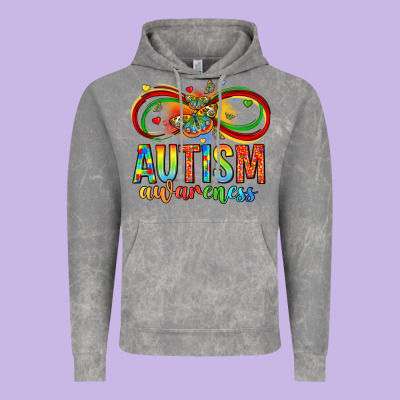 Autism Awareness Butterfly Infinity Symbol Vintage Hoodie Designed By Lillyallendesigns