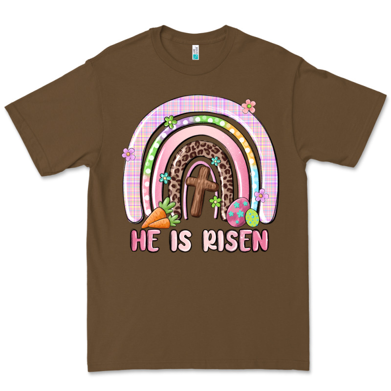 He Is Risen Easter Rainbow Premium Tee by MaliasSmallBusiness | Teevron