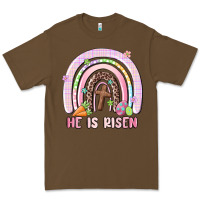 Cacao he is risen easter rainbow Premium Tee - MaliasSmallBusiness