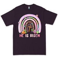 Plum he is risen easter rainbow Premium Tee - MaliasSmallBusiness