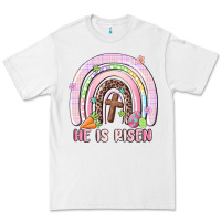 White he is risen easter rainbow Premium Tee - MaliasSmallBusiness
