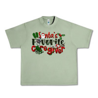 Oil Green Santa's Favorite Caregiver Christmas Urban Heavy Tee - LillyAllenDesigns