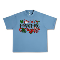 Pebble Blue Santa's Favorite Caregiver Christmas Urban Heavy Tee - LillyAllenDesigns