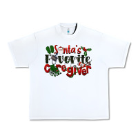 White Santa's Favorite Caregiver Christmas Urban Heavy Tee - LillyAllenDesigns