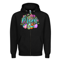 Black Easter Mom  Happy Easter Day Zipper Hoodie - CowGirlArtShop