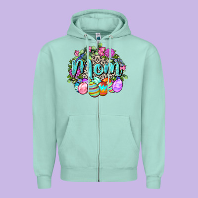 Easter Mom  Happy Easter Day Zipper Hoodie Designed By Cowgirlartshop