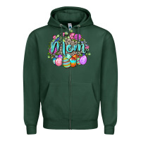 Sports Green Easter Mom  Happy Easter Day Zipper Hoodie - CowGirlArtShop