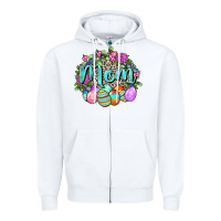 White Easter Mom  Happy Easter Day Zipper Hoodie - CowGirlArtShop