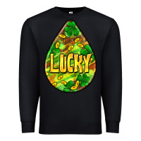Black St.patrick's teardrop earrings Premium Sweatshirt - FaDigitalArtStudio