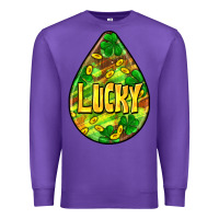 Purple St.patrick's teardrop earrings Premium Sweatshirt - FaDigitalArtStudio
