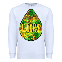 White St.patrick's teardrop earrings Premium Sweatshirt - FaDigitalArtStudio
