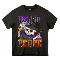 Asphalt Read in peace Halloween Heavy Core Tee - NancyCooperArtShop