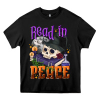 Black Read in peace Halloween Heavy Core Tee - NancyCooperArtShop