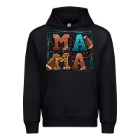 Black American Football Mama Mother's Day Urban Hoodie - LillyAllenDesigns