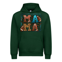 Forest Green American Football Mama Mother's Day Urban Hoodie - LillyAllenDesigns