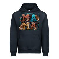 Navy American Football Mama Mother's Day Urban Hoodie - LillyAllenDesigns