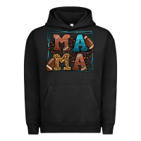 Pigment Black American Football Mama Mother's Day Urban Hoodie - LillyAllenDesigns