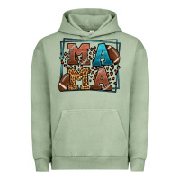 Pigment Oil Green American Football Mama Mother's Day Urban Hoodie - LillyAllenDesigns