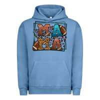 Pigment Pebble Blue American Football Mama Mother's Day Urban Hoodie - LillyAllenDesigns