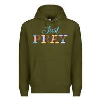 Army Green Just Pray Premium Hoodie - JahusDesignShop