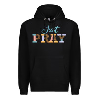 Black Just Pray Premium Hoodie - JahusDesignShop