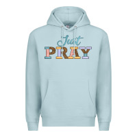 Blue Mist Just Pray Premium Hoodie - JahusDesignShop