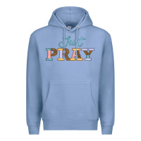 Colony Blue Just Pray Premium Hoodie - JahusDesignShop