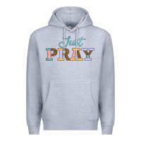Heather Grey Just Pray Premium Hoodie - JahusDesignShop