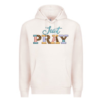 Pale Pink Just Pray Premium Hoodie - JahusDesignShop
