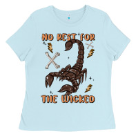 Baby Blue no rest for the wicked Ladies Tee - MaliasSmallBusiness