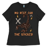Black no rest for the wicked Ladies Tee - MaliasSmallBusiness