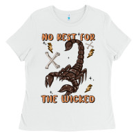 White no rest for the wicked Ladies Tee - MaliasSmallBusiness