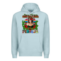 Blue Mist Mexican Chingona Premium Hoodie - FaDigitalArtStudio