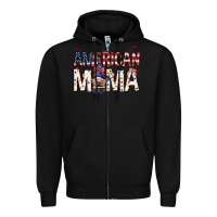 American Mama With Gnome Mothers Day Zipper Hoodie | Teevron