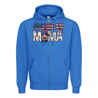 True Royal American mama with gnome mothers day Zipper Hoodie - HowdyJamesFarm