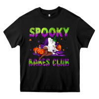 Black Spooky babes club Heavy Core Tee - NancyCooperArtShop