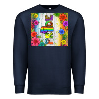 Navy LGBTQ+ Pride With Flower Tumbler Premium Sweatshirt - BundleAndBundleShop