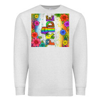 Oatmeal Heather LGBTQ+ Pride With Flower Tumbler Premium Sweatshirt - BundleAndBundleShop