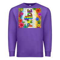 Purple LGBTQ+ Pride With Flower Tumbler Premium Sweatshirt - BundleAndBundleShop