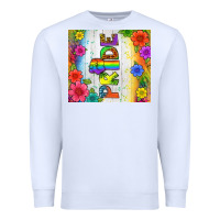 White LGBTQ+ Pride With Flower Tumbler Premium Sweatshirt - BundleAndBundleShop