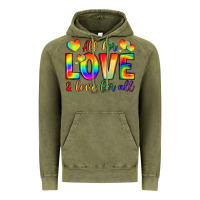 Vintage Olive all for love and love for love Vintage Hoodie - LillyAllenDesigns