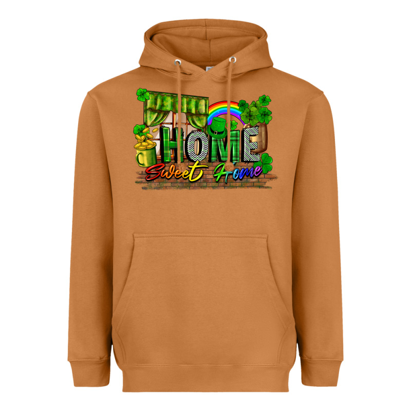 Home Sweet Home St. Patricks Day Heavyweight Hoodie by FaDigitalArtStudio | Teevron