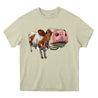 Mossy cute simmental cow Heavy Core Tee - LillyAllenDesigns