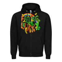 Black St. Patrick's Day Feeling lucky Zipper Hoodie - CowGirlArtShop