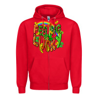 Red St. Patrick's Day Feeling lucky Zipper Hoodie - CowGirlArtShop