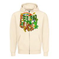 Sandshell St. Patrick's Day Feeling lucky Zipper Hoodie - CowGirlArtShop