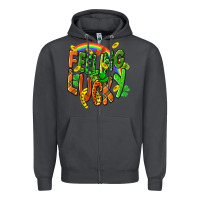 Smoke St. Patrick's Day Feeling lucky Zipper Hoodie - CowGirlArtShop