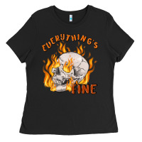 Black everything's fine Ladies Tee - MaliasSmallBusiness