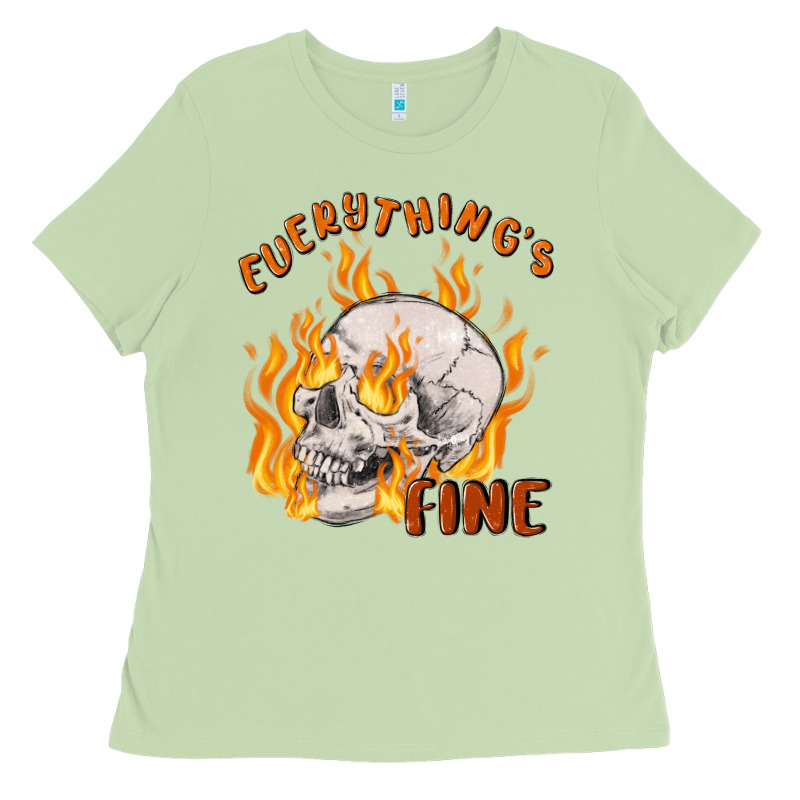 Everything's Fine Ladies Tee by MaliasSmallBusiness | Teevron