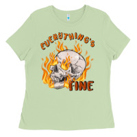 Matcha everything's fine Ladies Tee - MaliasSmallBusiness